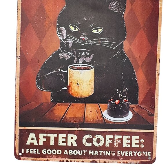 Sarcastic Coffee Metal Signs Kitchen Office Dorm Whimsical Wall Art 12x8 Inches - Picture 8 of 13